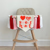 Valentine 1st Birthday Tassel Banner, Custom Valentines Day First Birthday Party, Personalized Heart Highchair Decoration, Cake Smash Banner