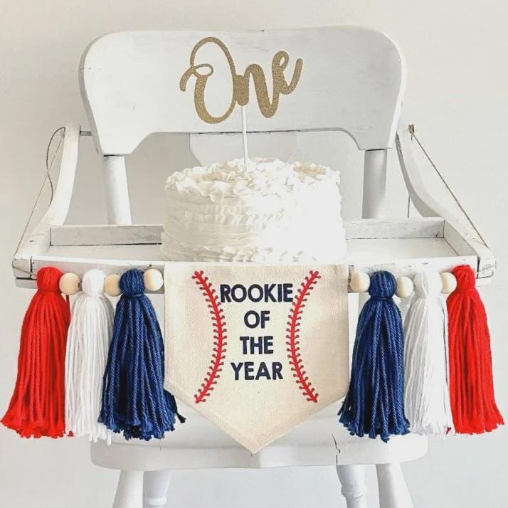 Rookie of the Year 1st Birthday | Baseball First Birthday Decorations | Baseball Balloon Arch