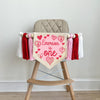 Valentine 1st Birthday Tassel Banner, Custom Heart Highchair Decoration, Love Cake Smash Pennant, Personalized Valentines Day First Birthday
