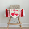Valentine 1st Birthday Tassel Banner, Custom Valentines Day First Birthday Party, Personalized Heart Highchair Decoration, Cake Smash Banner