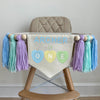 One Little Sweetheart 1st Birthday Banner, Custom Candy Hearts Highchair Decoration, Personalized Valentines Day First Birthday Party Sign