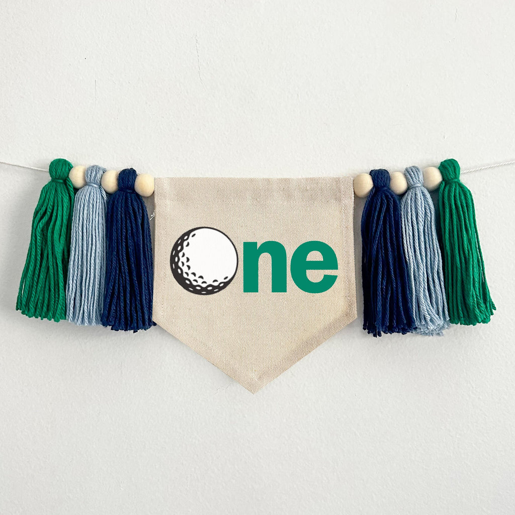 Golf 1st Birthday Party Decorations | Custom Hole in One High Chair Decoration | Sports First Birthday Party | Personalized Golf Banner