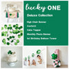 Lucky One First Birthday | Girls St Patrick's Day Party | Shamrock Clover Decorations | Green Pink and White Balloon Arch