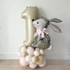 Some Bunny Is One First Birthday | Easter 1st Birthday Party Decorations | Spring First Birthday Tassel Sign | Pink Rabbit Cake Smash Decor