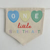 One Little Sweetheart 1st Birthday Banner, Candy Hearts Highchair Decoration, Valentines Day First Birthday Party Sign, Cake Smash Prop