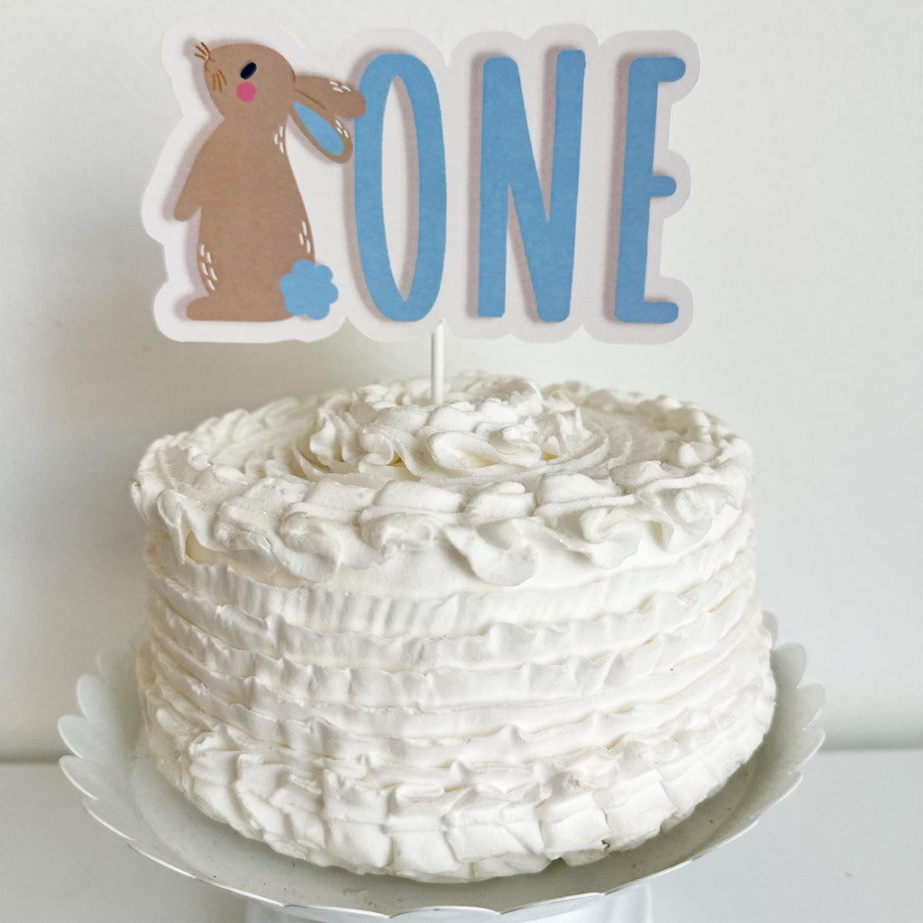 Some Bunny Is One First Birthday Bundle | Easter 1st Birthday Party Decorations | Boys Cake Smash Decor