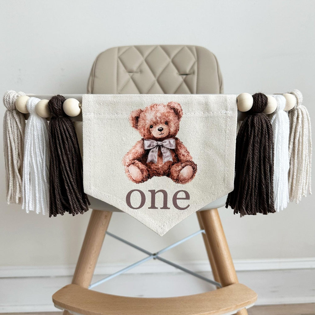 My Beary 1st Birthday Bundle | Teddy Bear Party Decorations | One Banner | First Birthday Party Decorations | Preppy Bear Balloon |