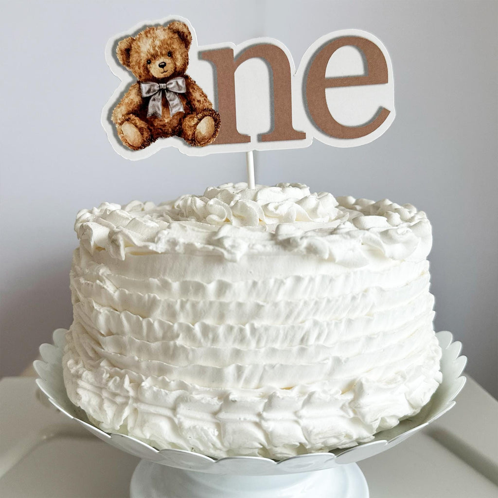 My Beary 1st Birthday Bundle | Teddy Bear Party Decorations | One Banner | First Birthday Party Decorations | Preppy Bear Balloon |