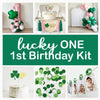 Lucky One First Birthday | Girls St Patrick's Day Party | Shamrock Clover Decorations | Green Pink and White Balloon Arch