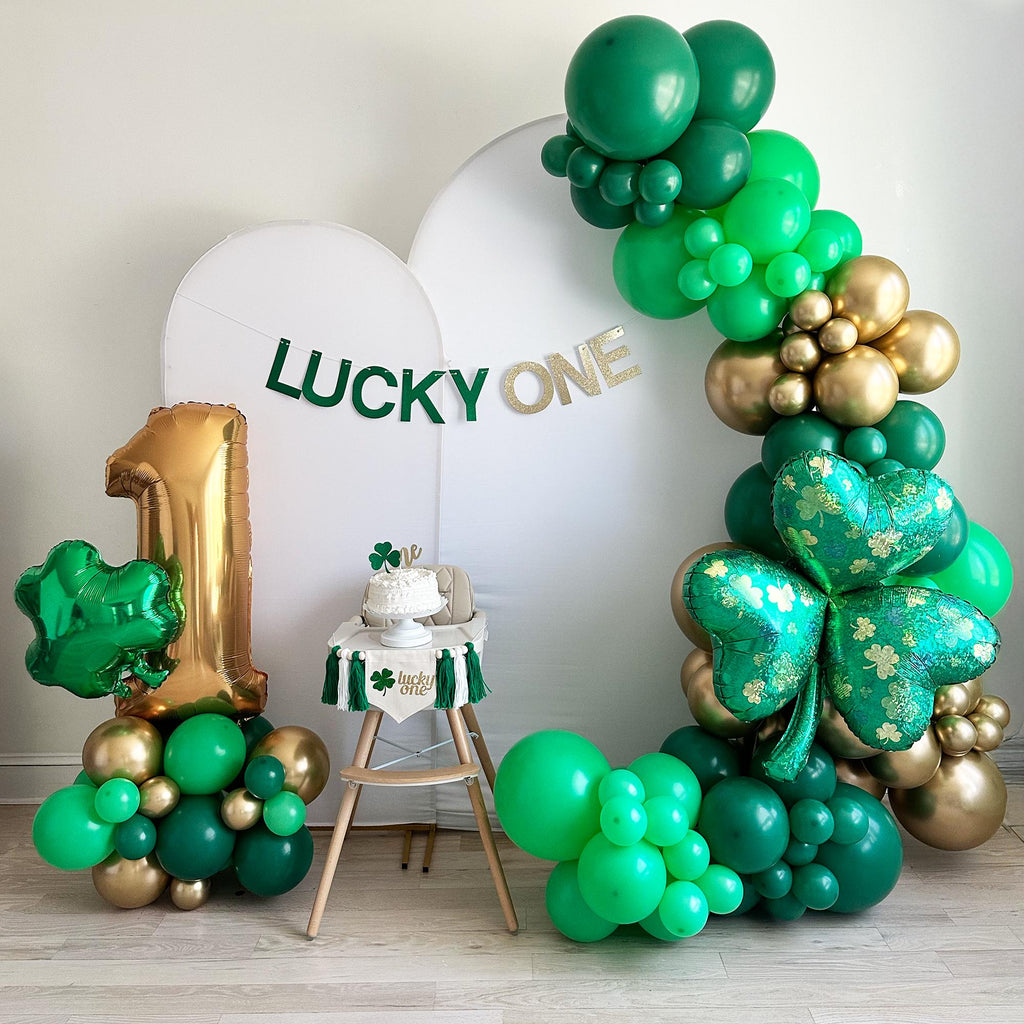 Lucky One First Birthday | St Patrick's Day Birthday | Boy First Birthday Kit | Shamrock Party Decorations | St Paddy's Day | Balloon Arch