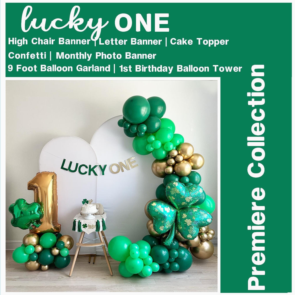 Lucky One First Birthday | St Patrick's Day Birthday | Boy First Birthday Kit | Shamrock Party Decorations | St Paddy's Day | Balloon Arch