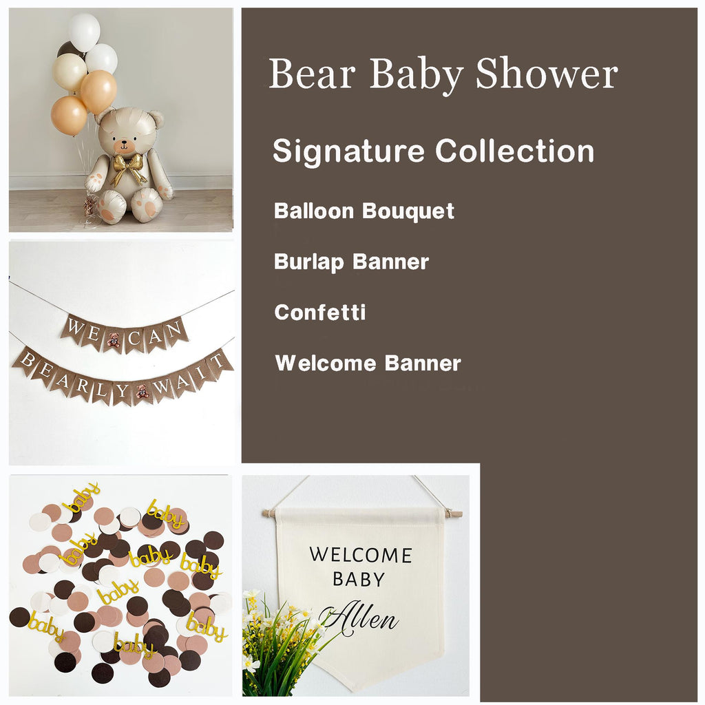 Bear Baby Shower | We Can Bearly Wait Shower | Teddy Bear Baby Announcement | Gender Neutral Baby Shower Bundle