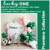Lucky One First Birthday | Girls St Patrick's Day Party | Shamrock Clover Decorations | Green Pink and White Balloon Arch