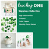 Lucky One First Birthday | Girls St Patrick's Day Party | Shamrock Clover Decorations | Green Pink and White Balloon Arch