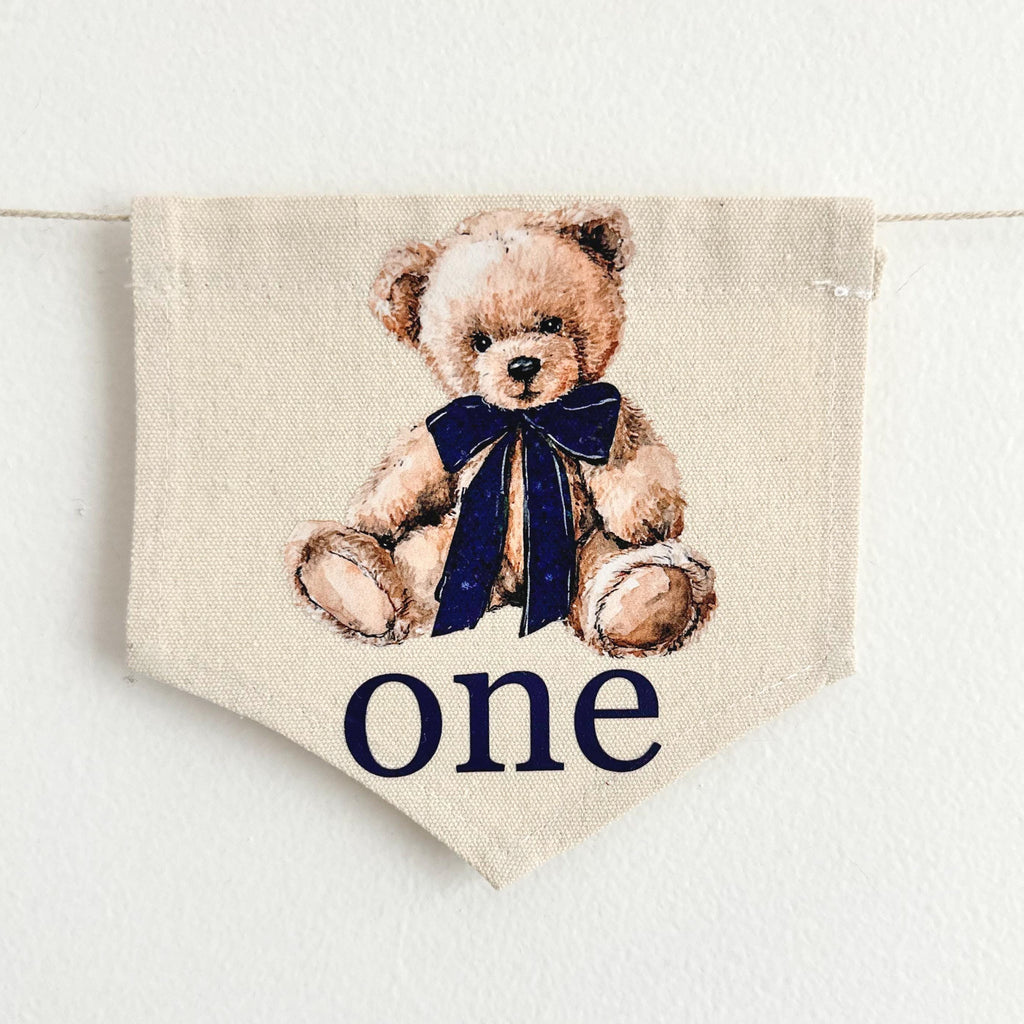 Teddy Bear First Birthday | Beary First Birthday | Highchair Banner | Boy Party Decorations | Cake Smash Prop