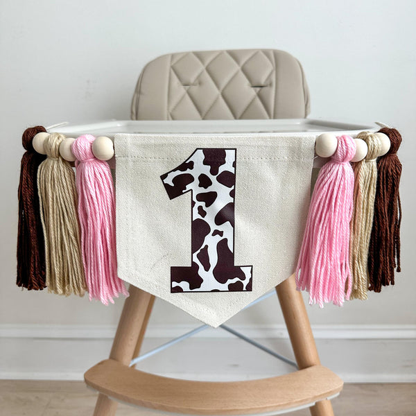 My 1st Rodeo High Chair Banner | Cowboy First Birthday | Western Cake Smash Party | Cowgirl Cake Smash Decor | Tassel Garland