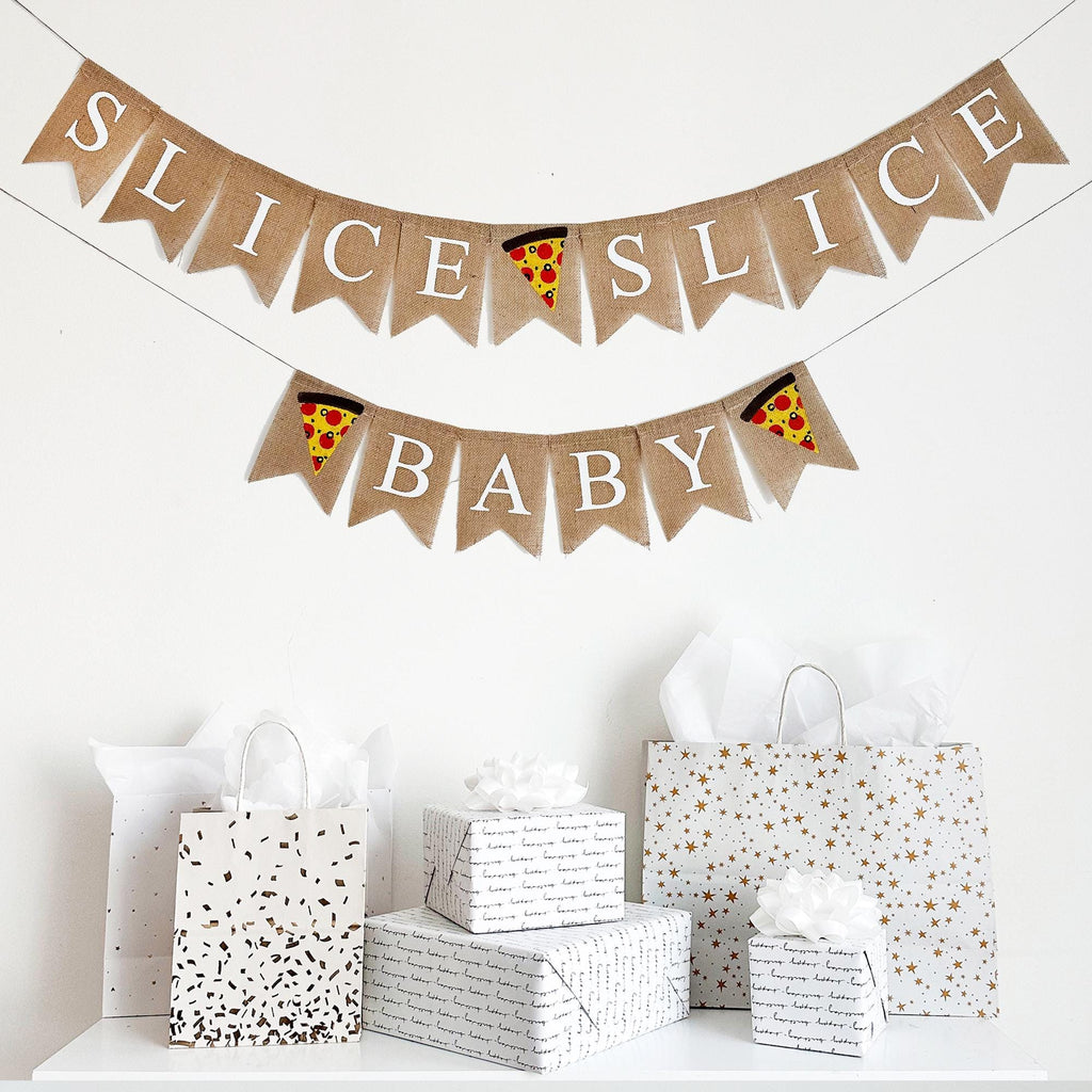 Slice Slice Baby Banner | Pizza Party Decorations | Special Delivery Baby Shower | Italian Baby Announcement