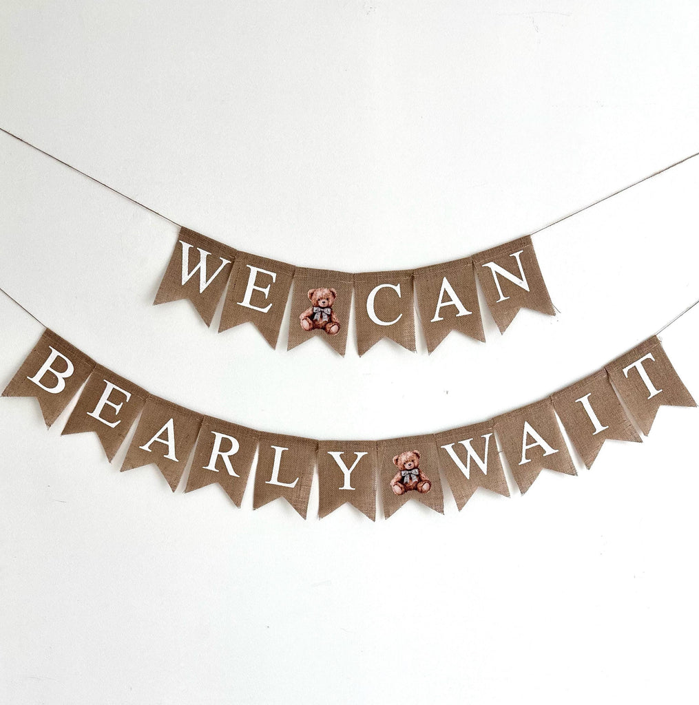 Bear Baby Shower | We Can Bearly Wait Shower | Teddy Bear Baby Announcement | Gender Neutral Baby Shower Bundle
