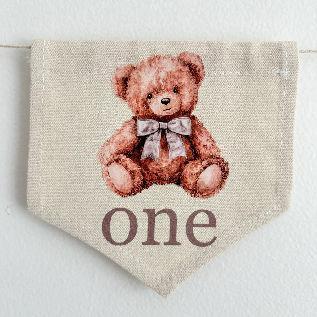 Teddy Bear Birthday | Highchair Banner | Beary First Birthday | Bear Party Decorations | 1st Birthday Boy | Cake Smash Prop