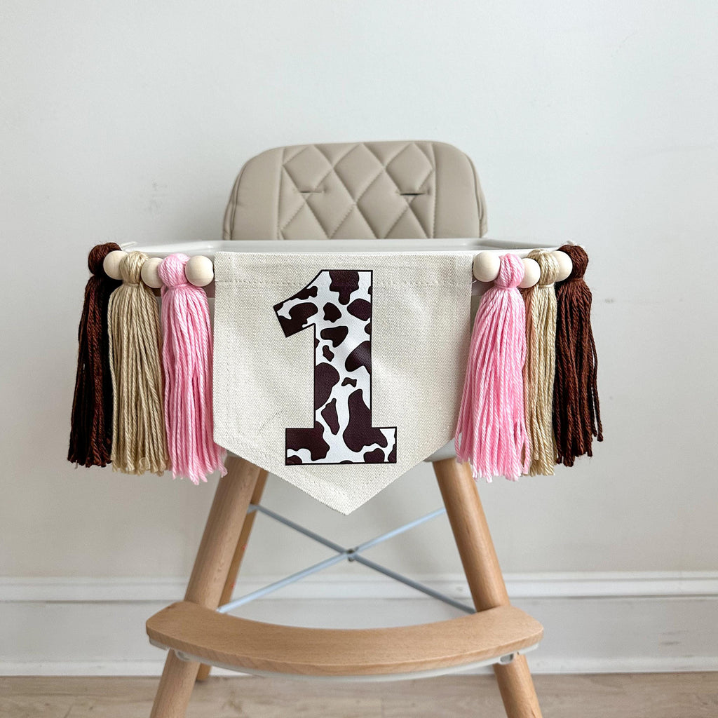 My 1st Rodeo High Chair Banner | Cowboy First Birthday | Western Cake Smash Party | Cowgirl Cake Smash Decor | Tassel Garland