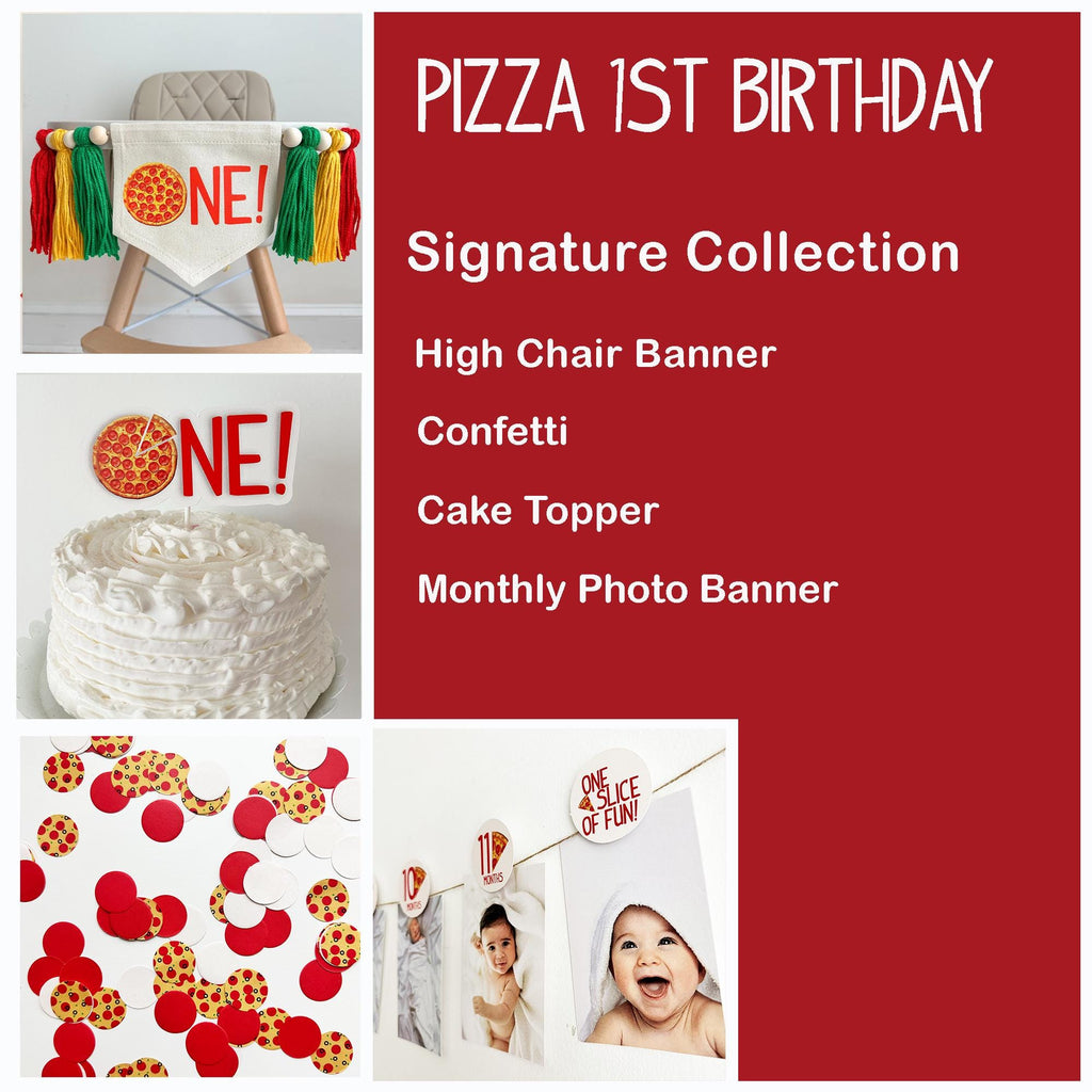 Pizza First Birthday Decor | Pizza 1st Birthday Party | Slice Of Fun | Italian First Birthday Party Theme | One Banner