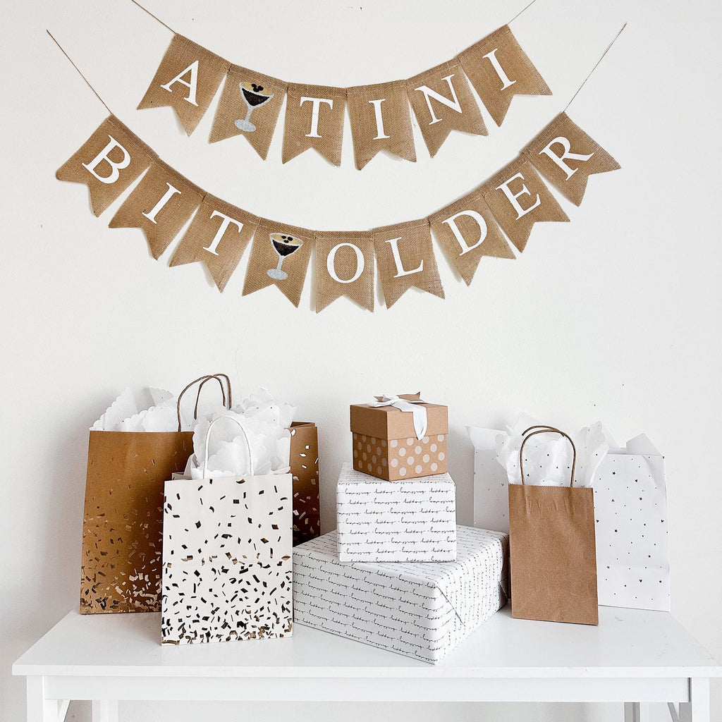 A Tini Bit Older | Martini Banner | Espresso Martini Party Decorations | Milestone Birthday Ideas | Martini Lover Birthday