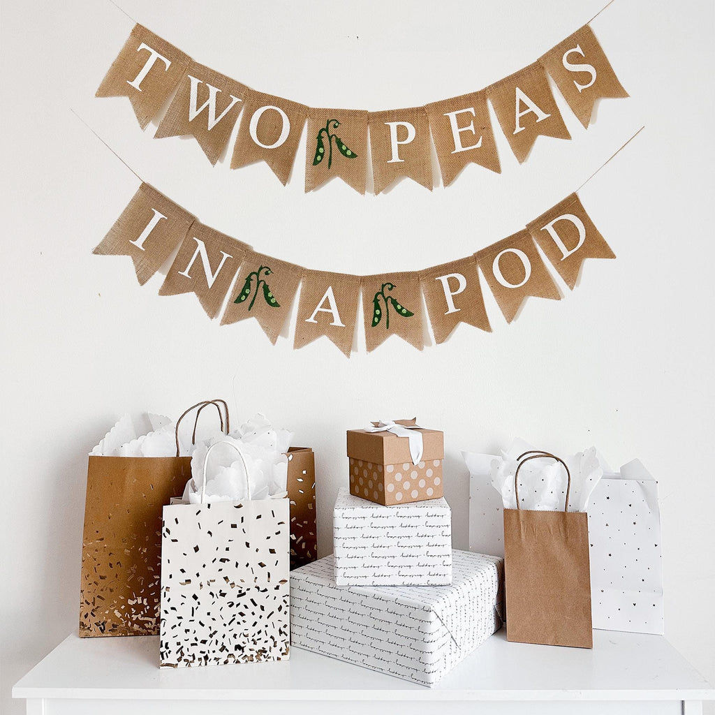 Two Peas in A Pod Banner | Twin Baby Shower Decorations