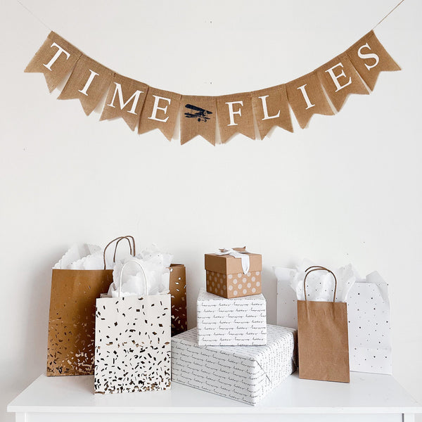 Airplane Theme Party | Time Flies Banner | Birthday Decorations