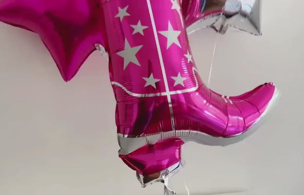 Cowgirl Balloons | Rodeo Party Balloons | Nashville Party Decor | Bachelorette Party Theme | Cowgirl Boot Balloon