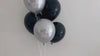 Celebration Decorations, Birthday Party Decor, Anniversary Balloons, Graduation Decor, Black and Silver Balloons Set of 6