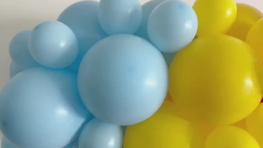 Colorful Balloon Garland | Multi-Color Balloon Decor | Red Balloon Decor | Yellow Balloon Decor | Blue Balloon Decor | Balloon Garland