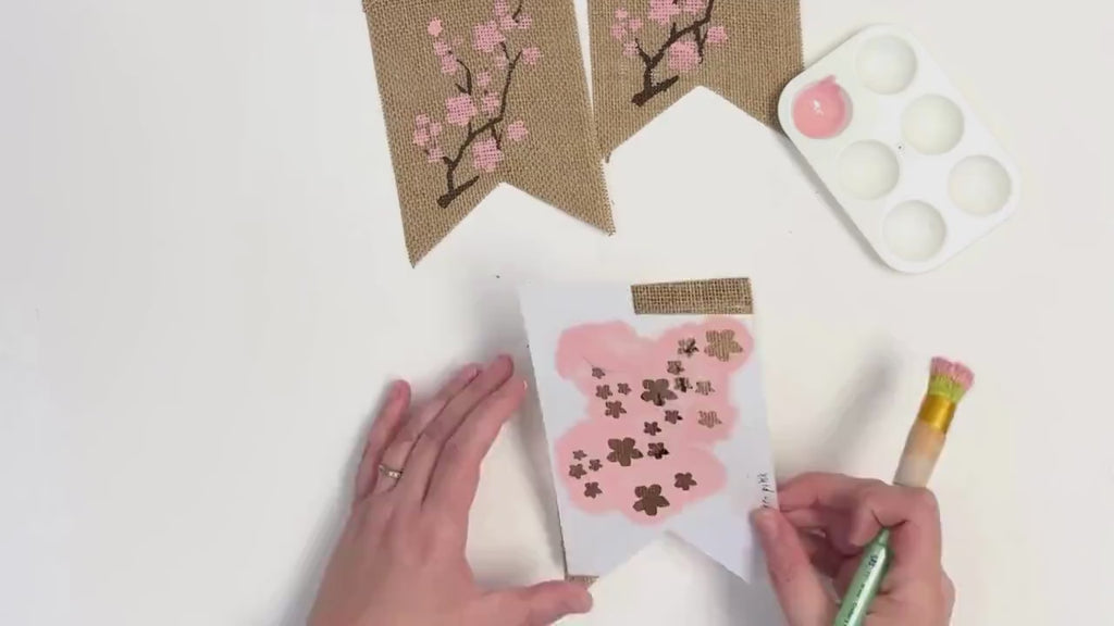 Personalized Baby Name Sign | Cherry Blossom Theme | Flower Baby Shower Banner