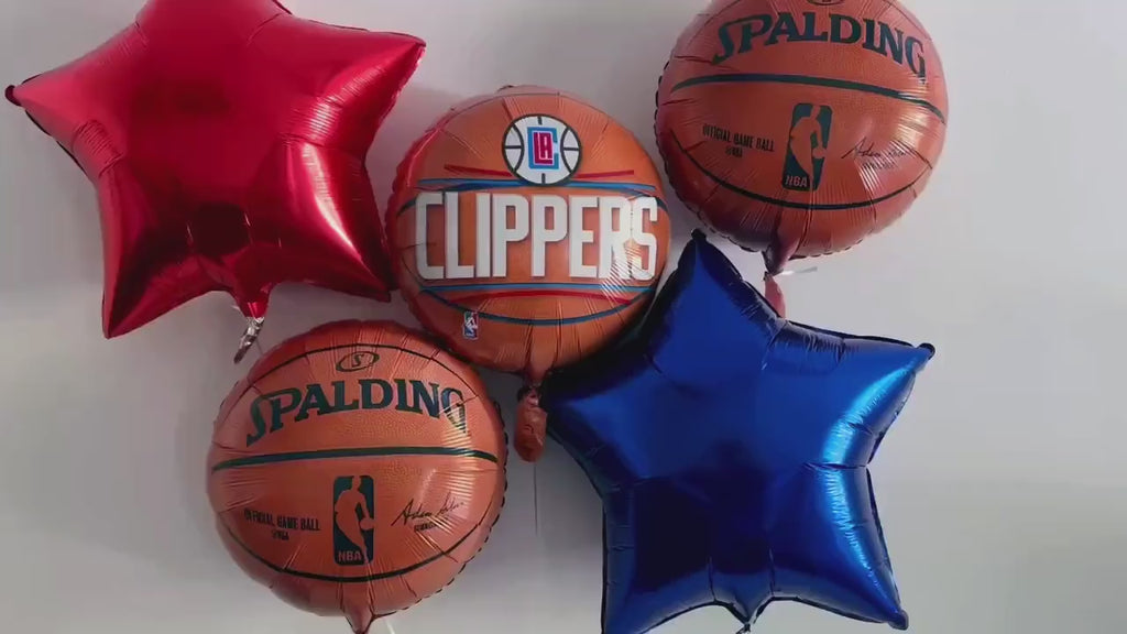 Clippers Basketball Decorations, Basketball Party, Game Day Balloons, Basketball Banquet Decorations COL379