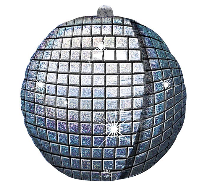 Disco Balloon, Silver Disco Ball Balloon, Disco Ball Ultrashape Balloo ...