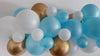 Pastel Blue, White and Gold Balloon Garland | Baby Blue Balloon Party Kit | It's a Boy Party Decorations, Blue Balloon Backdrop