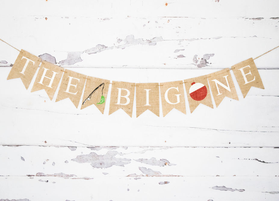 The Big One Banner for 1st Birthday Fishing Party Decoration – Swanky Party  Box