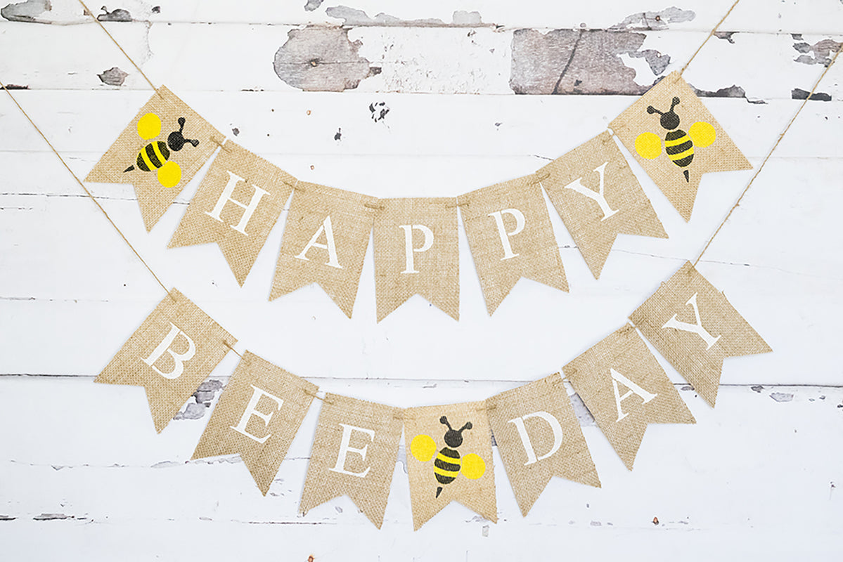 Birthday Decor, Bumble Bee Happy Birthday Banner – Swanky Party Box