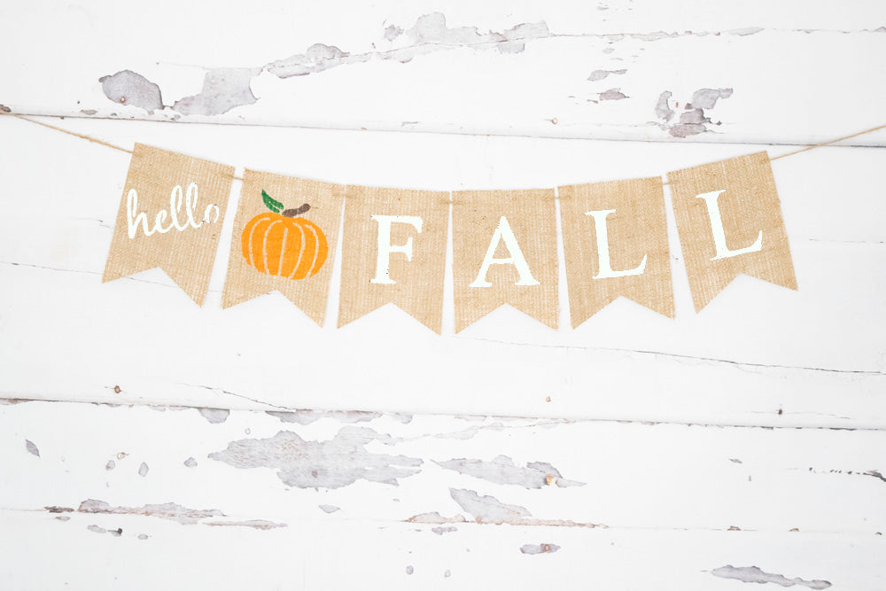Fall Decor, Hello Fall Pumpkin Banner – Swanky Party Box