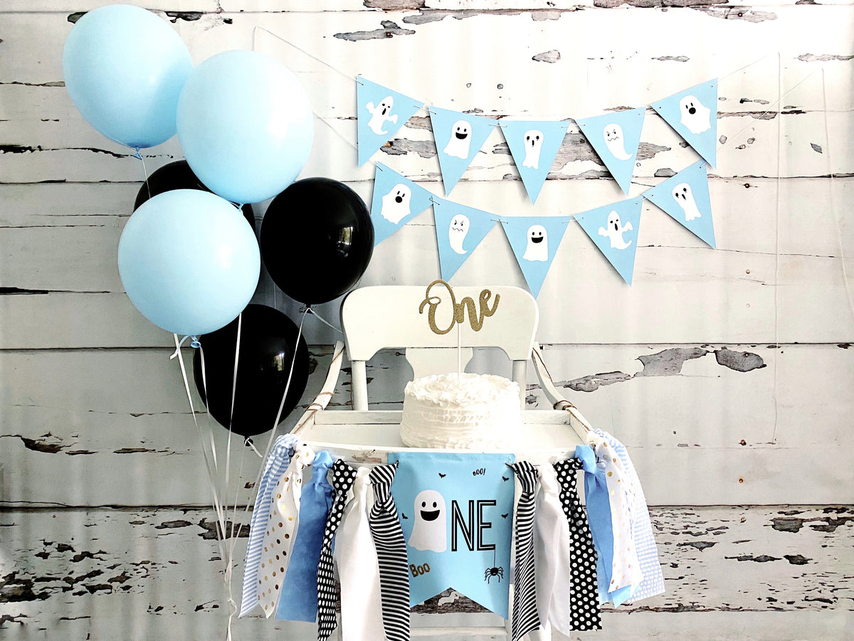 Blue Halloween 1st Birthday Party | October First Birthday