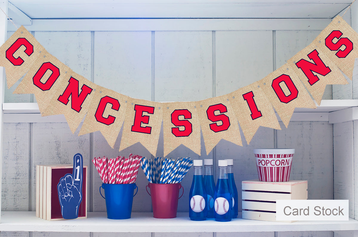 Concessions Card Stock Banner | Concession Sign – Swanky Party Box for Concession Stand Banner Printable Free