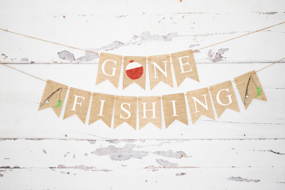 Gone Fishing Banner for Birthday Party or Home Decor – Swanky