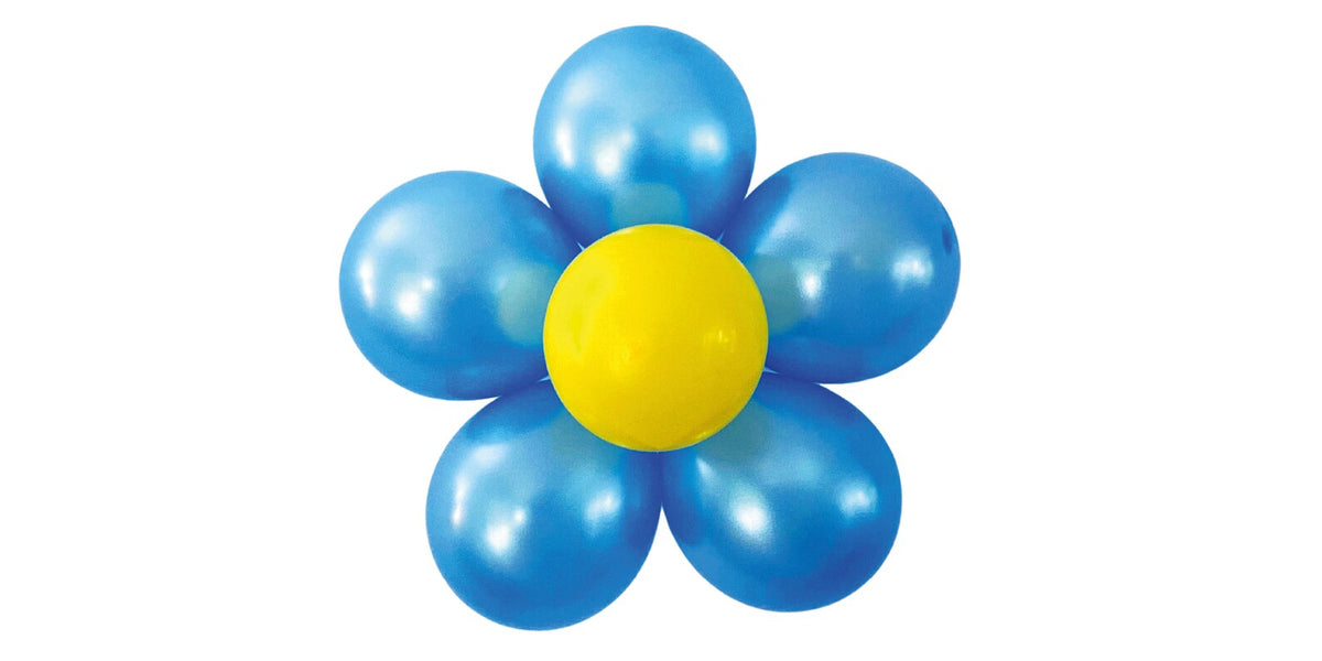 Blue and Yellow Flower Flower Balloon Kit | Flower Backdrop