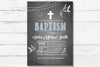 Baptism Invitation, First Holy Communion Invite, Christening Religious Card, C021