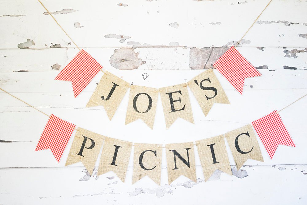 Summer Picnic Party Decor, Picnic Banner, Personalized Barbecue Decoration, Family Picnic Sign, Family Reunion Garland, B733
