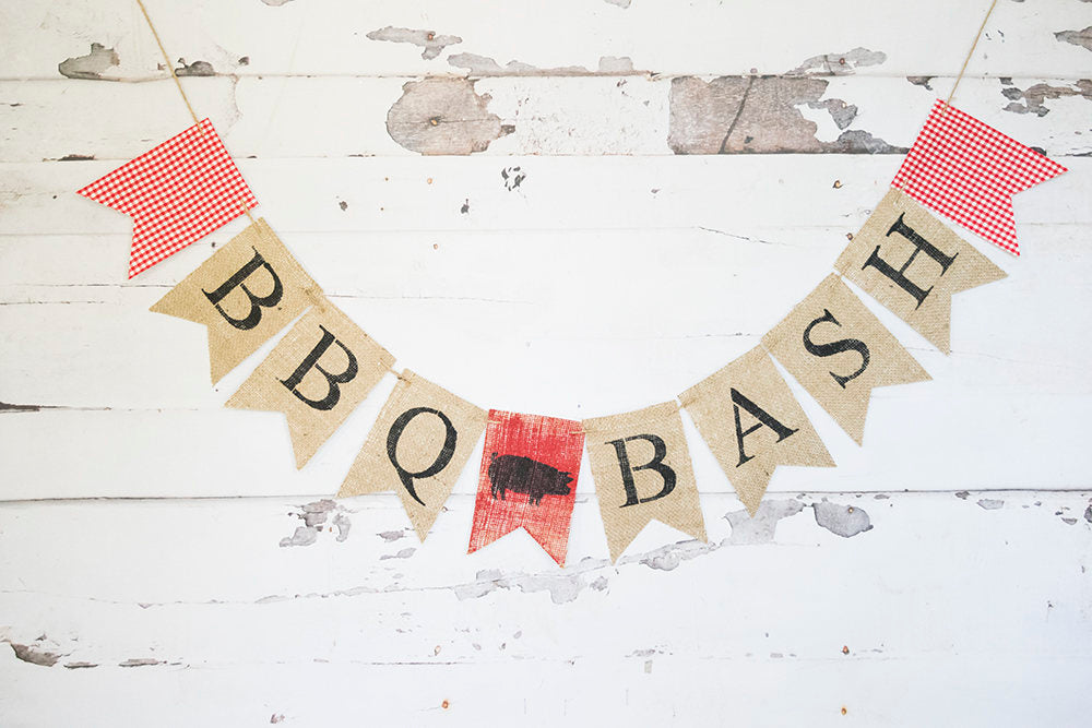 BBQ Party, BBQ Banner, Barbecue Party Decoration, BBQ Bash, Summer Barbecue Party, B613