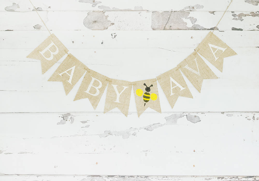 Bumble Bee Baby Shower Decor, Bumble Bee Birthday Party Banner, Honeybee Baby Shower Garland, Custom Bee Baby Shower Sign, B750