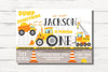 Construction Birthday Invitation, Dump Truck Invite,  Construction Birthday Party, Diggers and Dump Truck Invite, 1st Birthday Party, C062