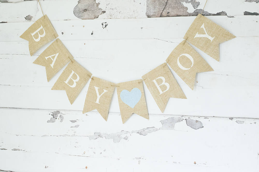Boy Baby Shower Decor, Baby Boy Banner, Blue Hearts Decoration, Blue Hearts Baby Shower Sign,  Baby Boy Shower, Blue Shower Decor, B908