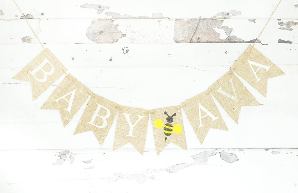 Bumble Bee Decor, Personalized Baby Banner – Swanky Party Box