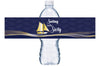 Nautical Party Water Bottle Label, Nautical Bottle Label,  Sailing into Sixty Bottle Wrap, Anchors Bottle Label,  BL056